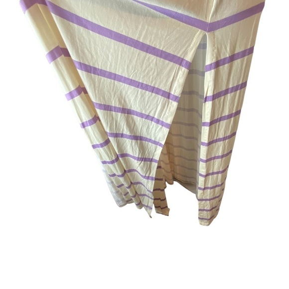 LuLaRoe Joy Vest Cream Purple Stripe Duster Women's Size XS - NWT - Picture 8 of 12